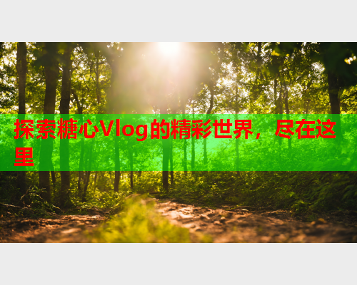 探索糖心Vlog的精彩世界，尽在这里