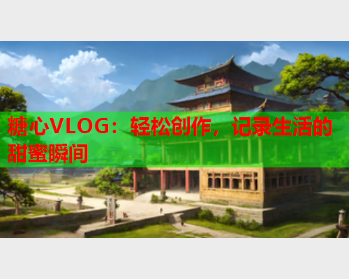 糖心VLOG：轻松创作，记录生活的甜蜜瞬间