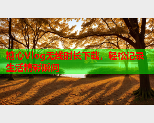 糖心Vlog无线时长下载，轻松记录生活精彩瞬间