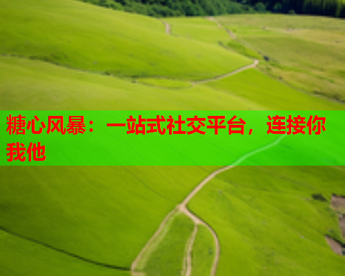 糖心风暴：一站式社交平台，连接你我他
